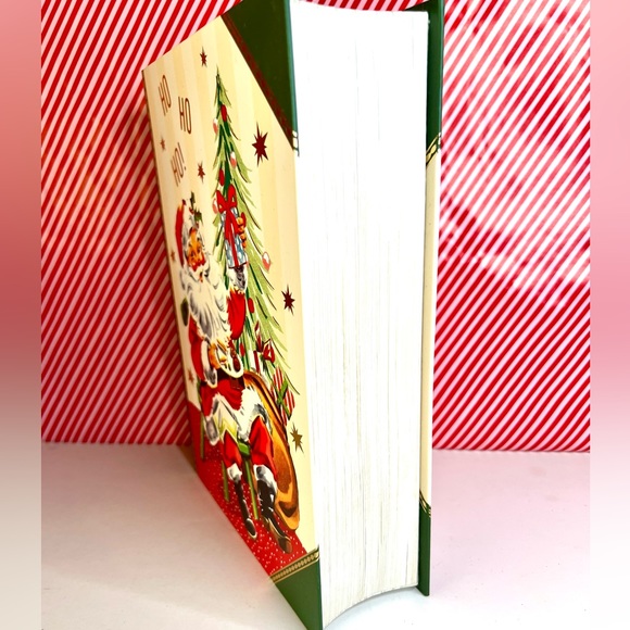 Large Christmas Santa Fake Book Box Decor Gift Holly Jolly HoHoHo Vintage Image - Picture 9 of 13